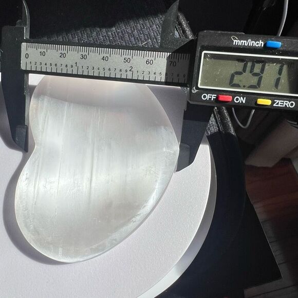 Selenite Crystal Heart Shaped Dish - Picture 8 of 12